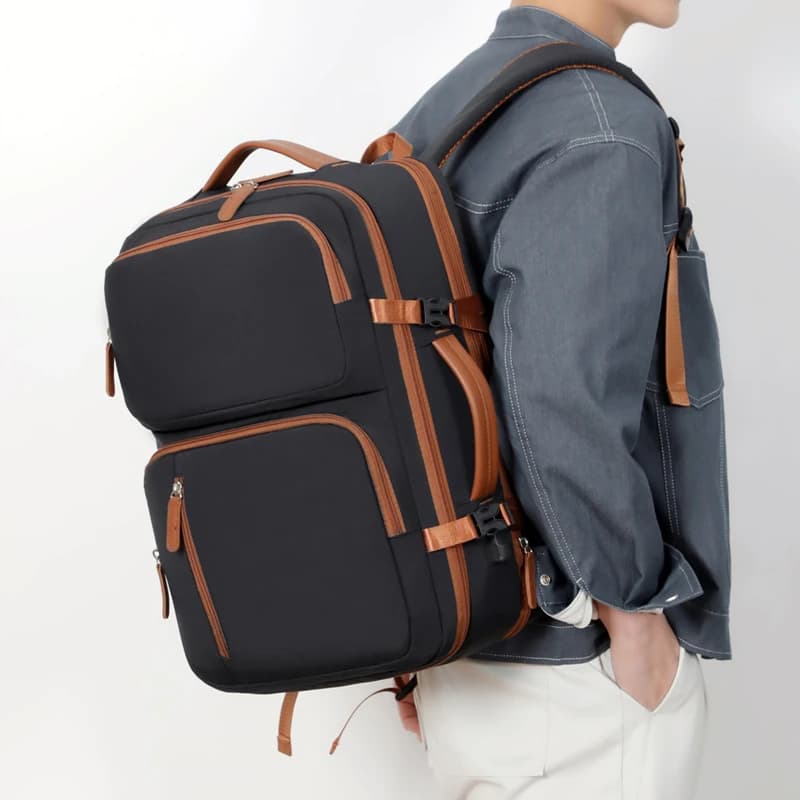 Sac à dos unisexe de grande capacité extensible, sac de voyage pour ordinateur portable, sac à bando