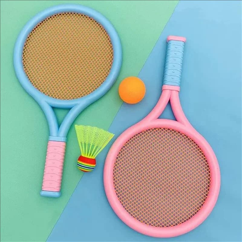 Raquette de tennis de badminton pour enfants, exercice, capacité de réaction, réversible, famille, e