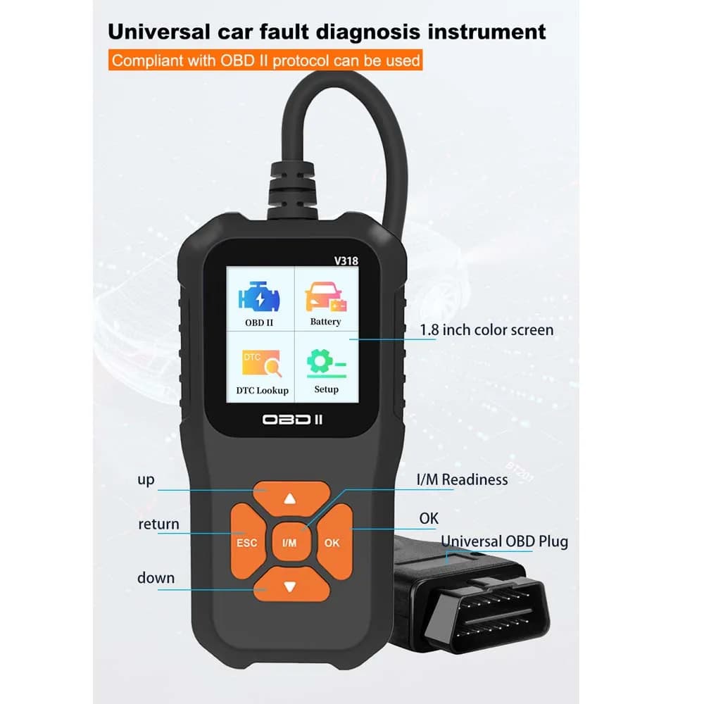 Outils de diagnostic de voiture OBD2 complets, lecteur de code automobile professionnel, EAU multili