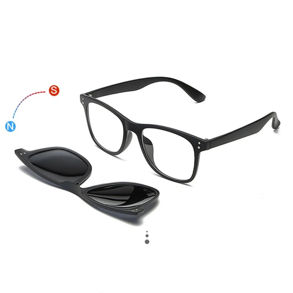 Lunettes de soleil polarisées à clip magnétique pour hommes et femmes, 6 en 1, TR90, contrevenants o