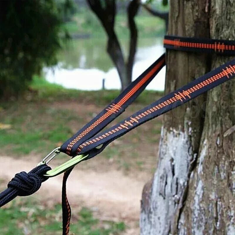 Sangles de hamac à roulement élevé, 2 pièces, corde en Polyester de 600lb pour le Camping en plein a