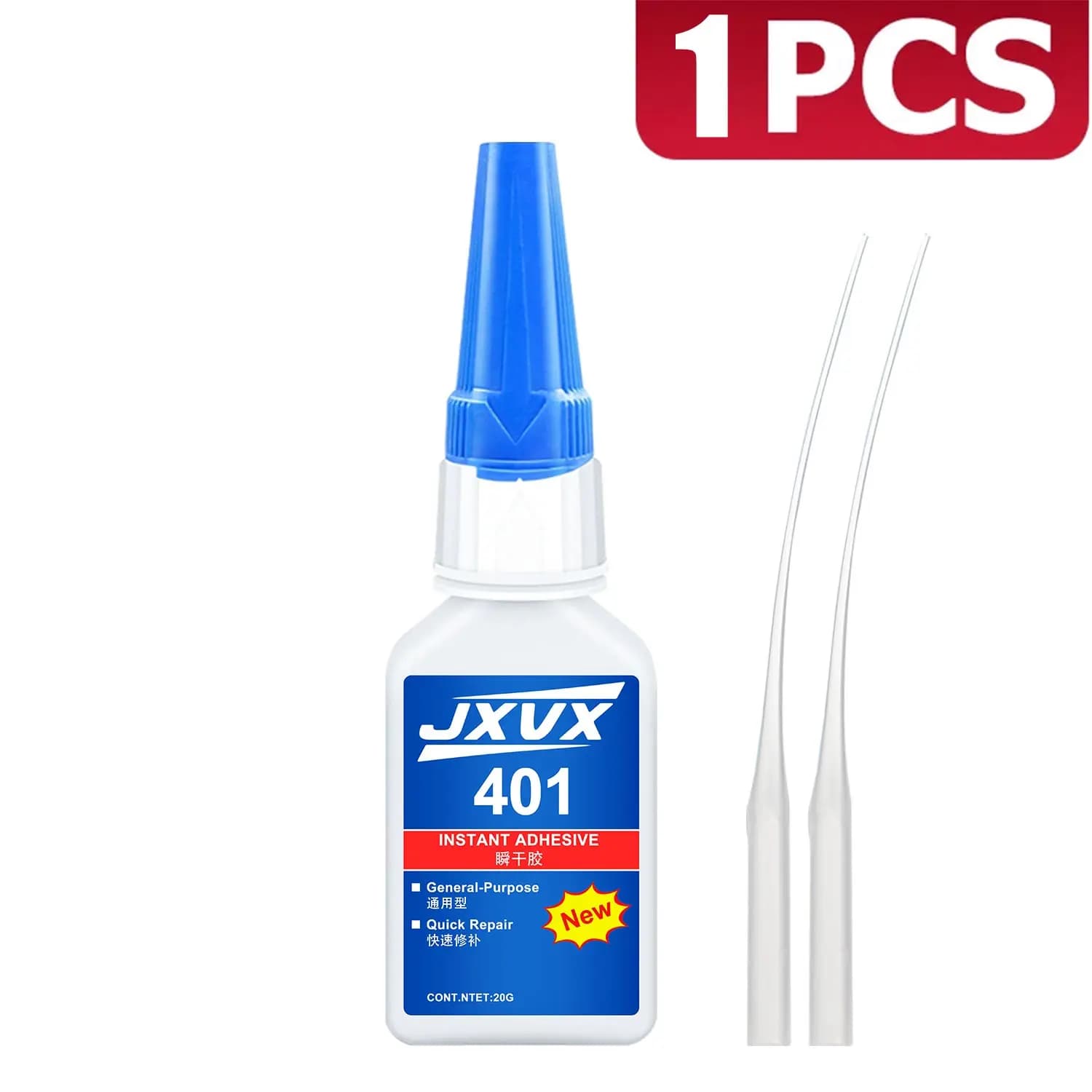 JXVX 20 ml 401 Colle instantanée forte Colle universelle Colle instantanée puissante pour résine, cé