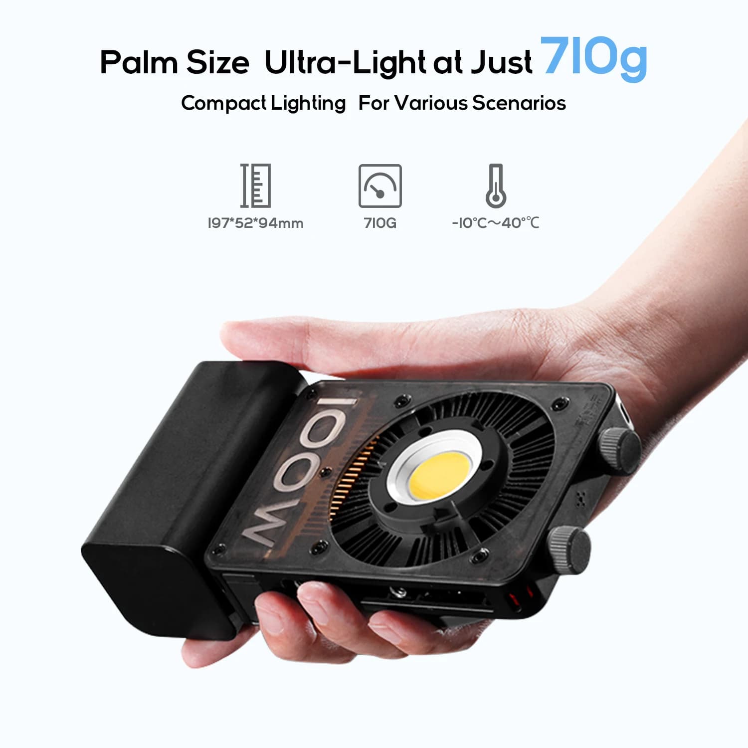 ZHIYUN officiel CINEPEER CX100 100W lampe vidéo de poche LED COB lumière Photo lumière de remplissag