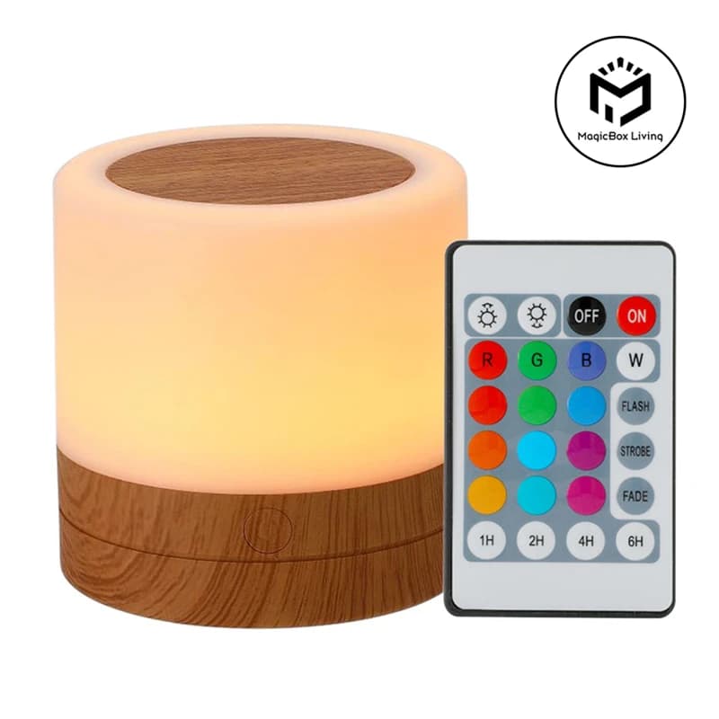 13 couleurs télécommande veilleuse USB Rechargeable lampe tactile Portable Table de chevet lampe de 