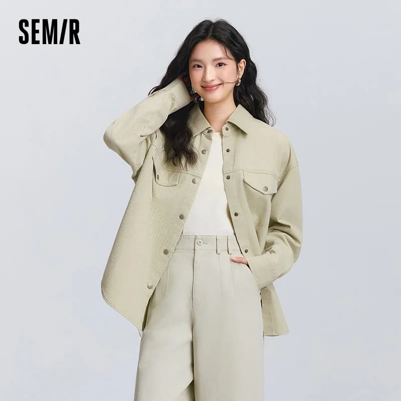 Chemise à manches longues pour femme Semir, mi-longue, oversize, nouvelle collection printemps 2025,