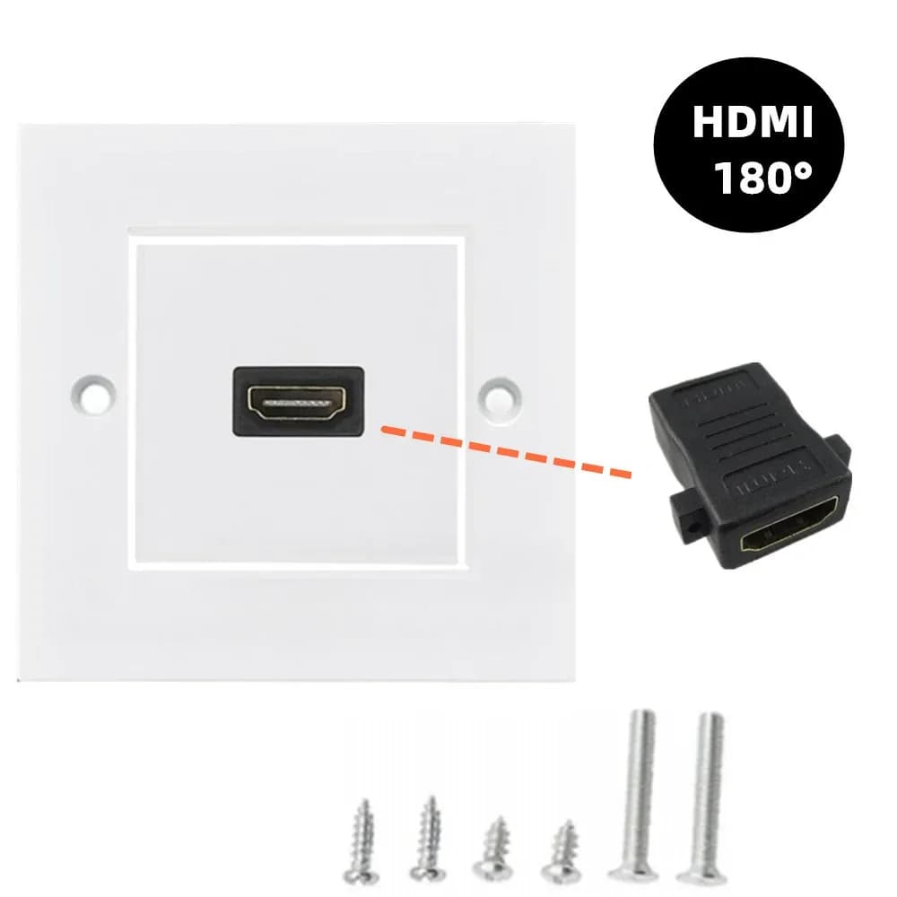 Plaque murale Compatible HDMI 86mm, prise HDMI, Support de montage sur panneau 4K 60Hz HDR 1080P 3D 