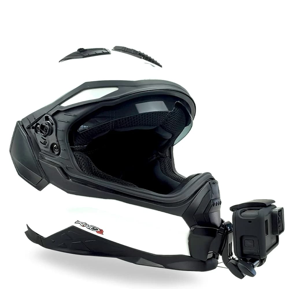 NEXX X.WED 2 support de menton pour casque de moto personnalisé pour GoPro12 11 10 9 Insta360 X4 X3 