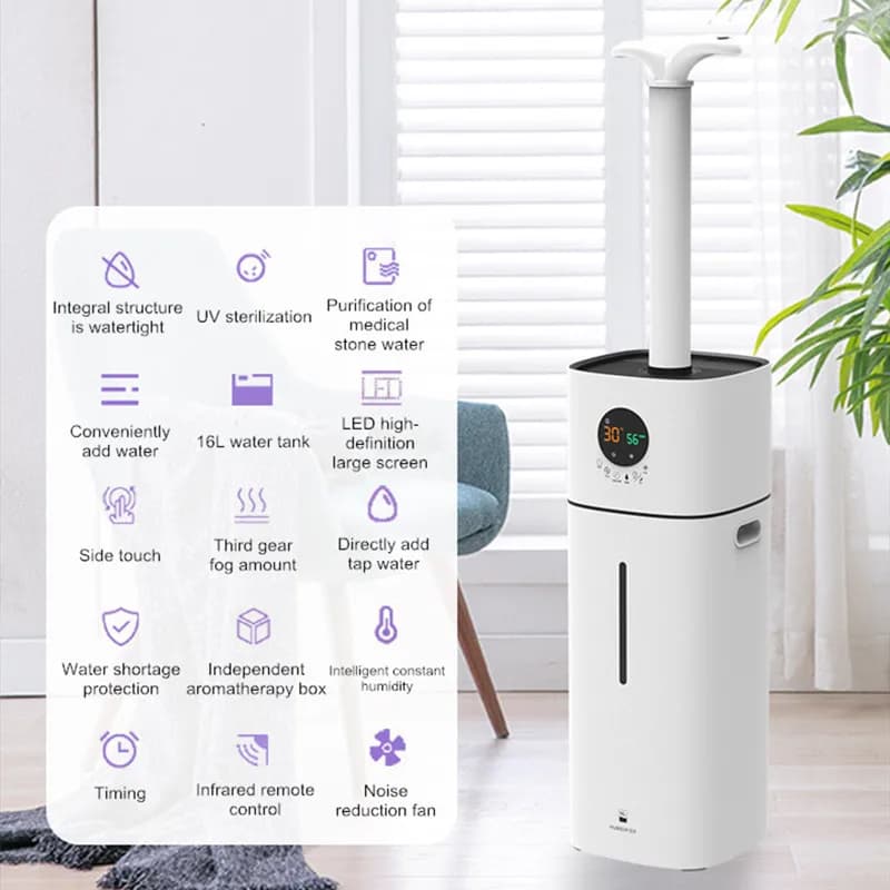 Humidificateurs pour grande pièce, maison, grands humidificateurs silencieux de 4,2 Gal/16L, toute l
