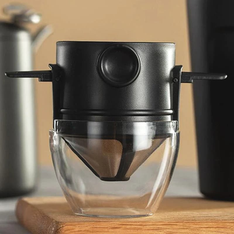 Filtre à café Portable en acier inoxydable, entonnoir à thé, infuseur à thé réutilisable, goutteur d