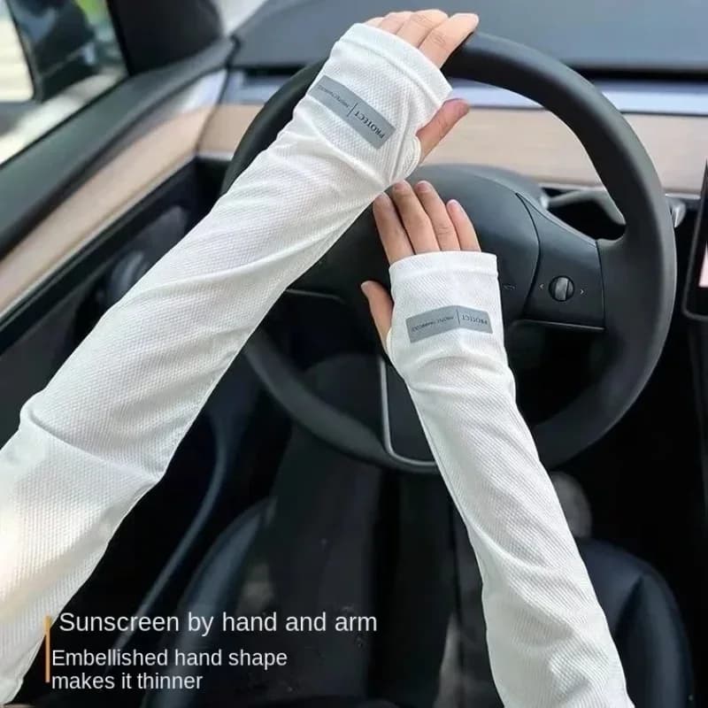Gants de protection solaire pour hommes et femmes, protège-bras, protection UV, manches respirantes,