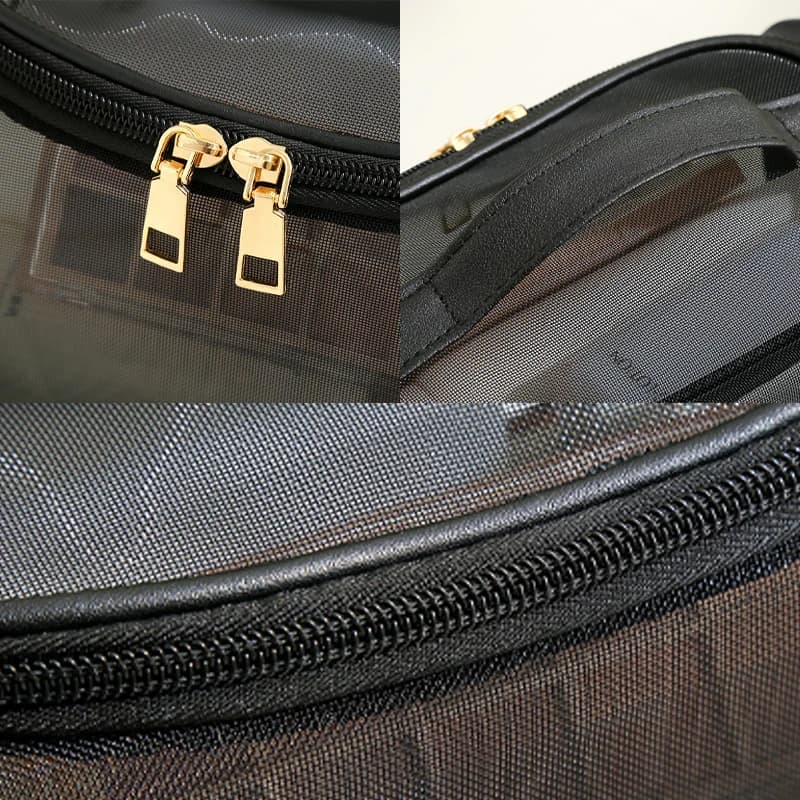 Trousse de toilette, rangement de voyage, pochette à cosmétiques, fourre-tout en maille, trousse de 