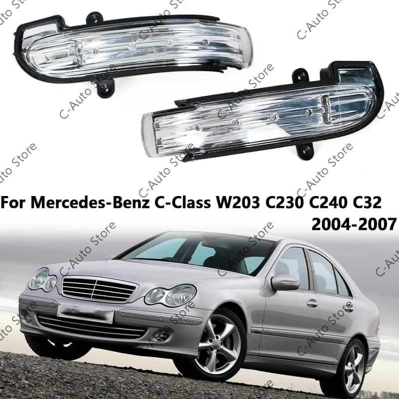 Clignotant LED pour miroir de voiture, 4 portes, pour mercedes-benz classe C W203 C230 C240 C32 2004
