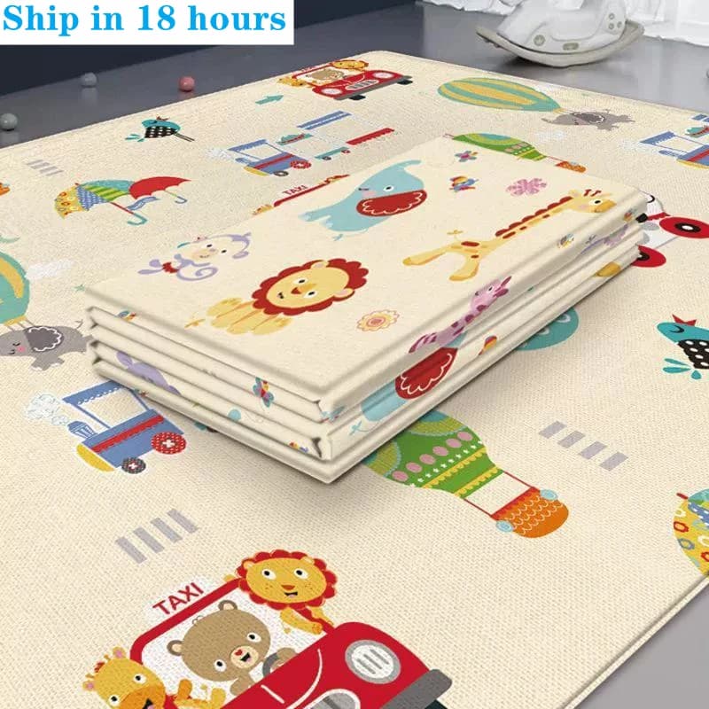 Tapis de jeu pliable non toxique pour bébé, tapis en polymère pour enfants dans la pépinière, tapis 