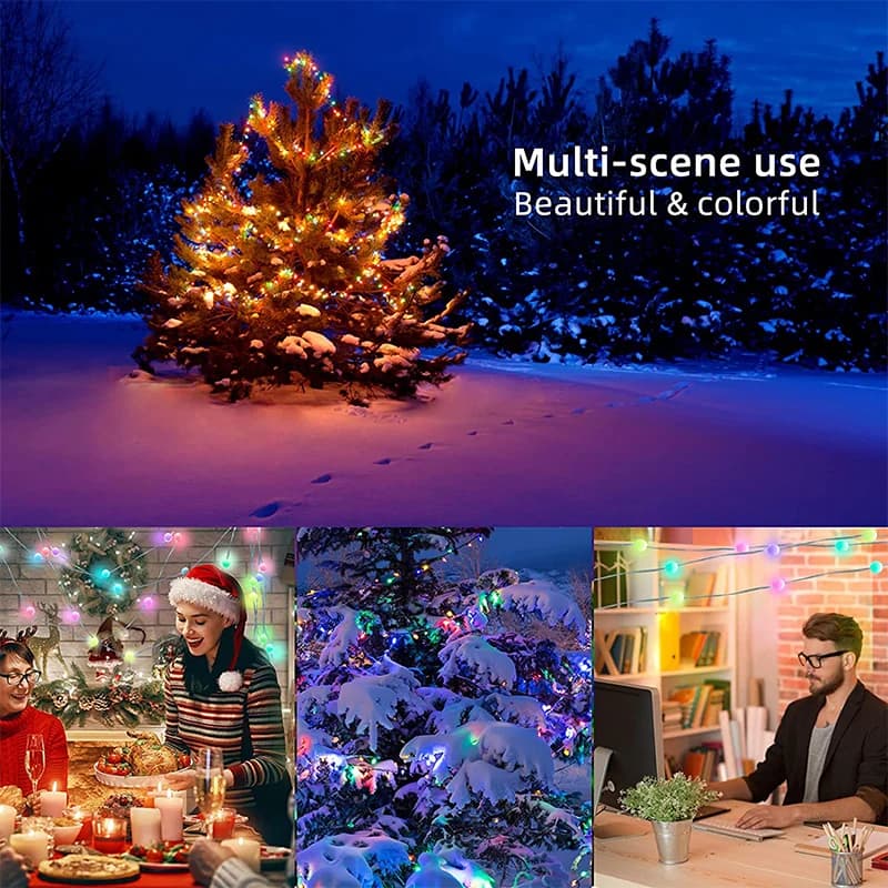 TUYA USB LED chaîne lumières de noël WS2812B RGBIC lumière WIFI polychrome adressable individuelleme