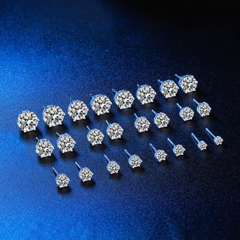 Boucles d'oreilles Moissanite 100% pour femmes, certificat GRA, stylo de Test de diamant, clous d'or