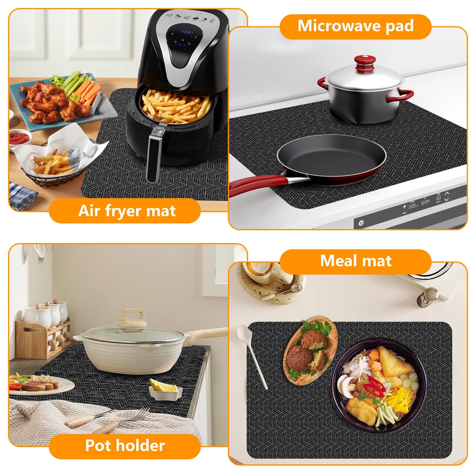 Tapis de protection pour table de cuisson à Induction, en Silicone, anti-rayures, résistant à la cha