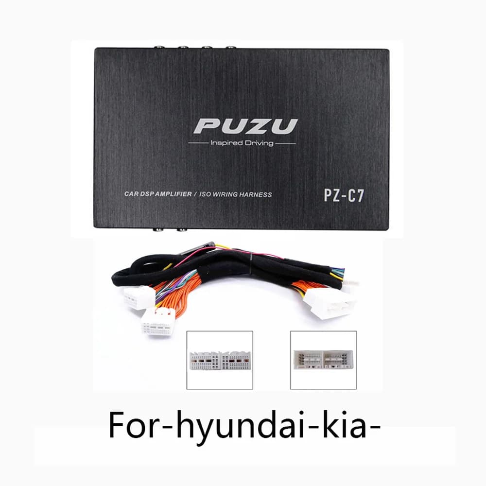 PUZU PZ-C7 faisceau de câbles 4X150W amplificateur DSP de voiture mise à niveau sonore d'autoradio p