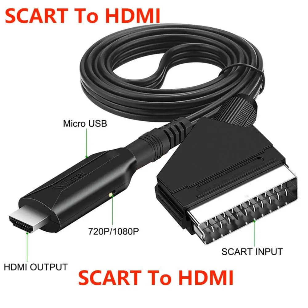 Câble péritel vers HDMI pour une conversion facile, 1 mètre de long