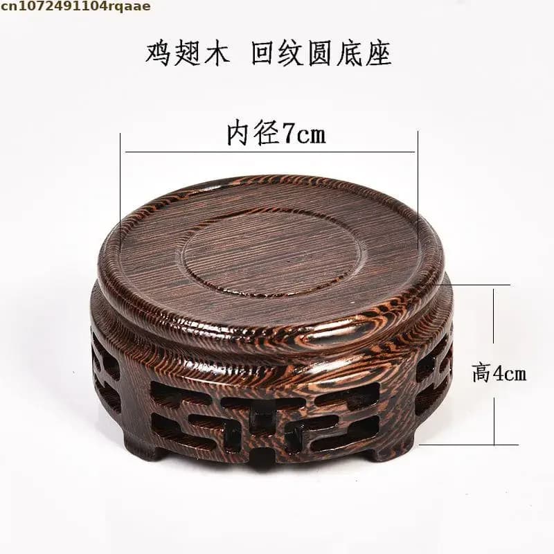 Support de pot de fleurs en bois, base décorative ronde, support de piédestal pour bonsaï, vase en c