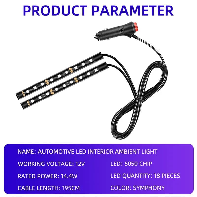 1set 9SMD Voiture Style Pied Lumière Rétro Éclairage De Voiture Décoration Intérieure Bleu Clair ave