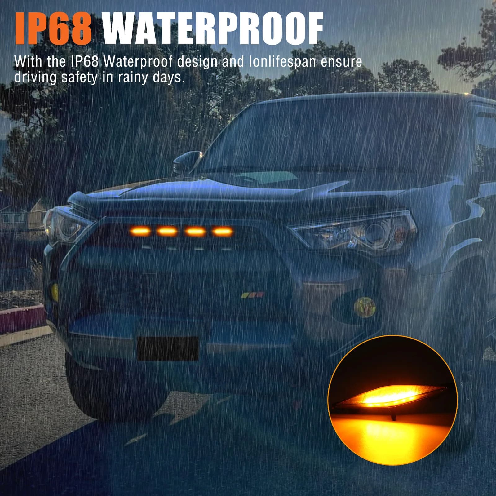 4 feux de calandre avant pour Toyota 4runner TRD Pro 2014 – 2023, y compris SR5 TRD tout-terrain, mo