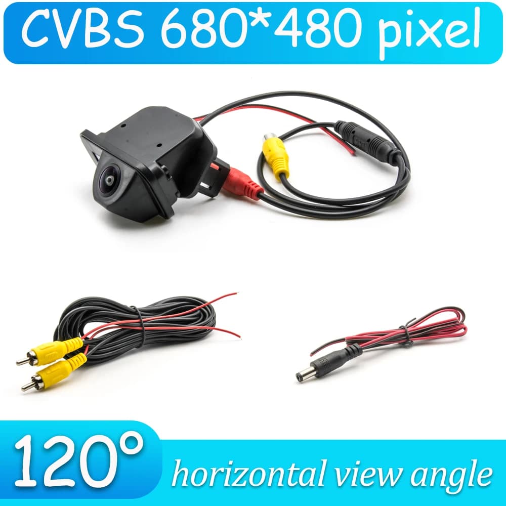 Caméra de recul CCD HD AHD Fisheye pour Toyota Corolla 2007 2008 2009 2010 2011 2012 2013 2014 2015 