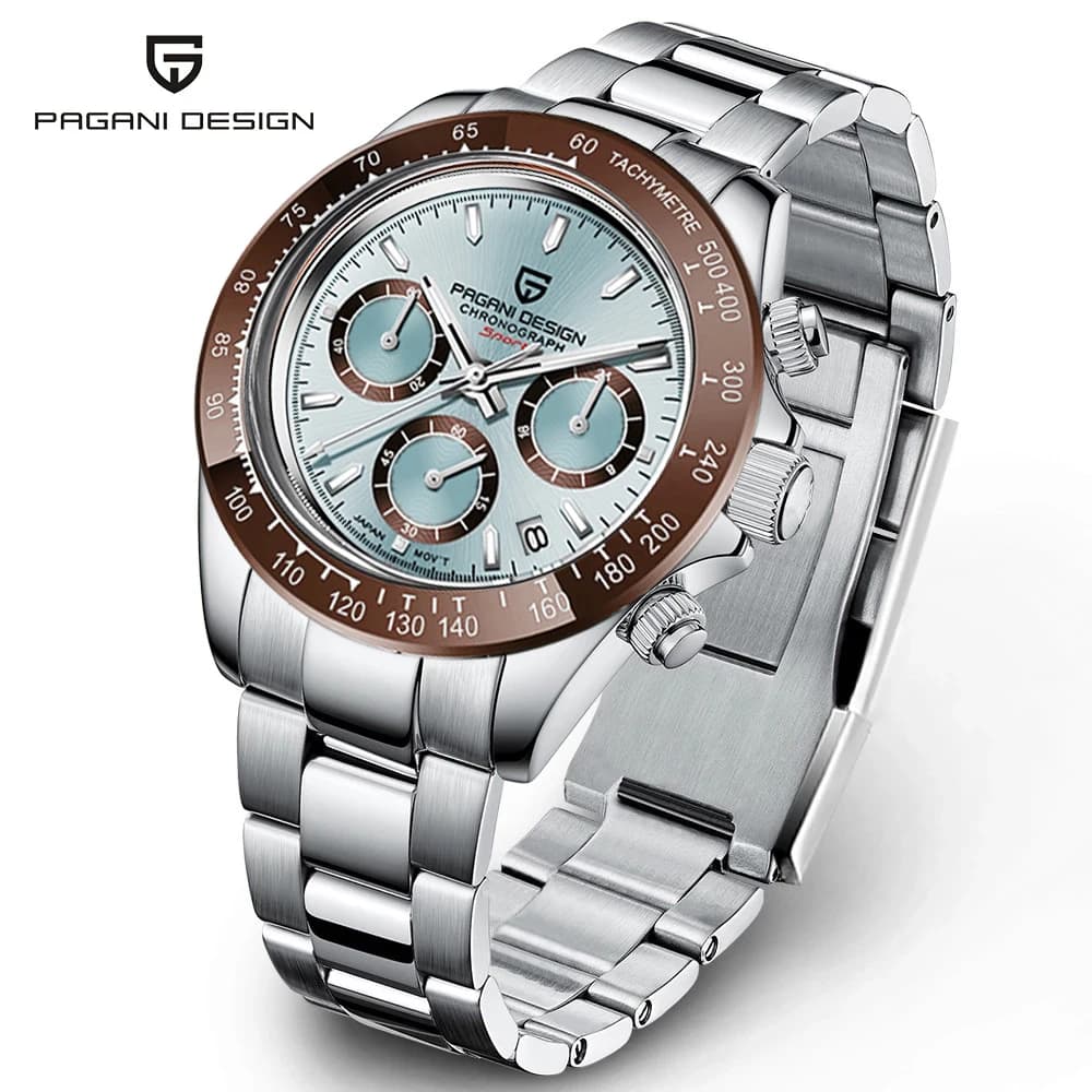 PAGANI – montre de sport à Quartz pour hommes, nouveau Design, marque supérieure, saphir, acier inox