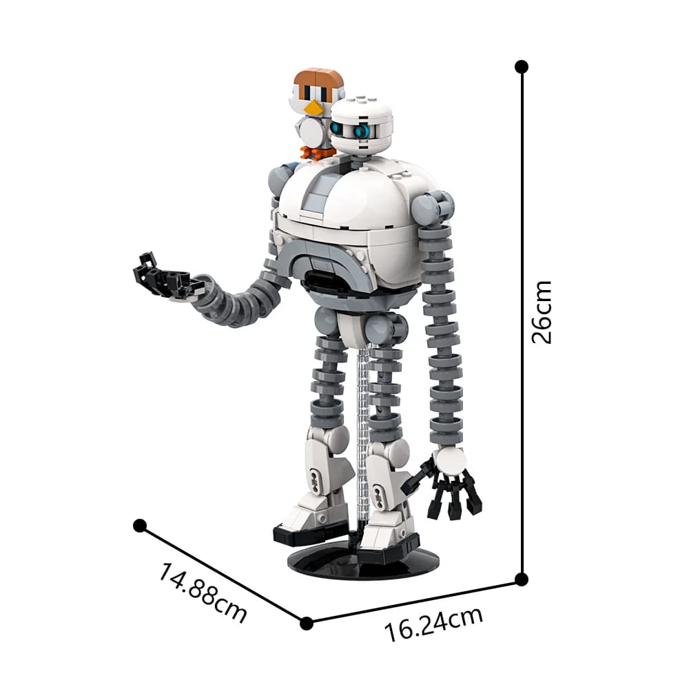 MOC Roz – blocs de construction de modèle de Robot sauvage, Robot d'aventure d'animation, bec lumine
