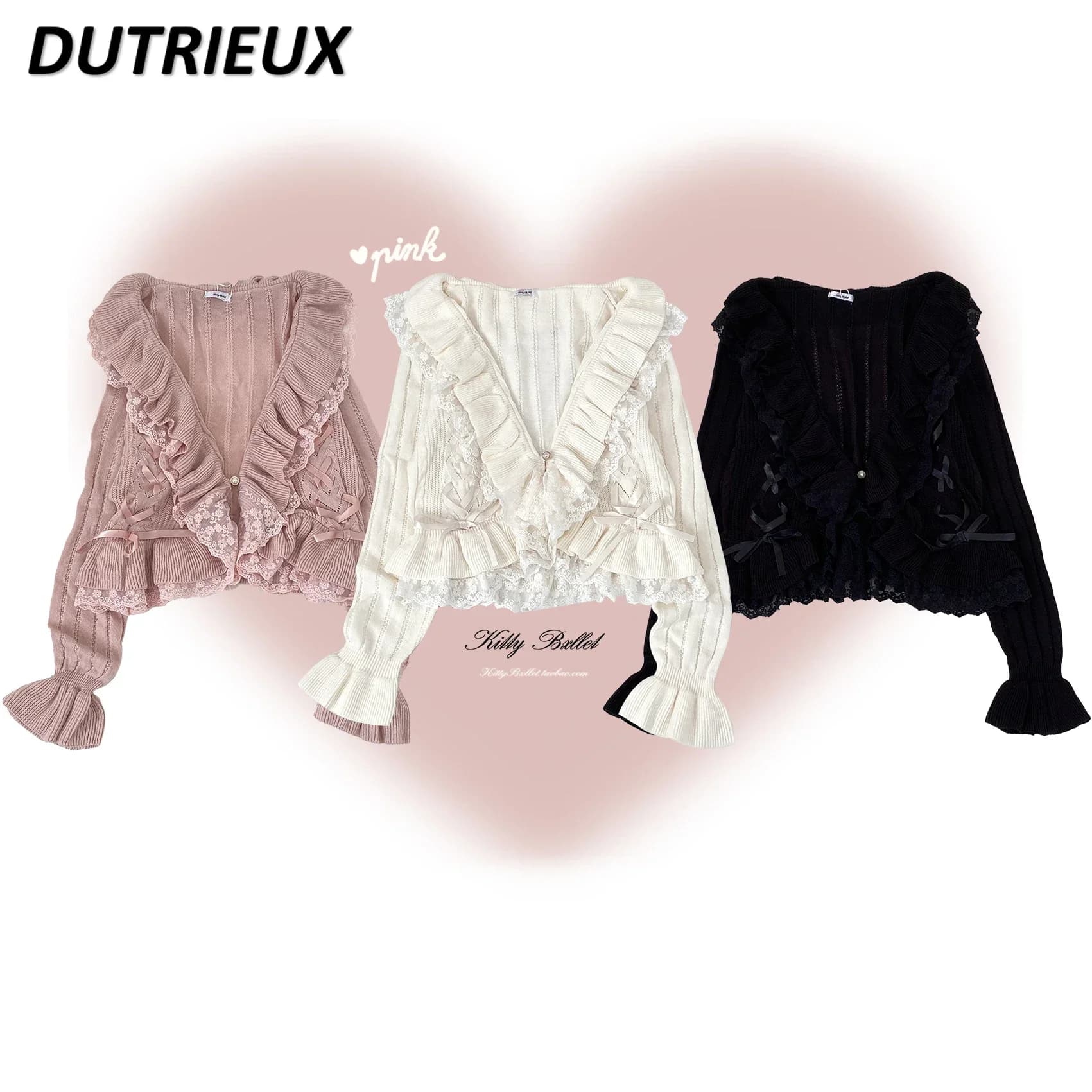 Veste Polyvalente à Manches sulfpour Fille, Cardigan en Dentelle, Manteau Court, Production de Masse