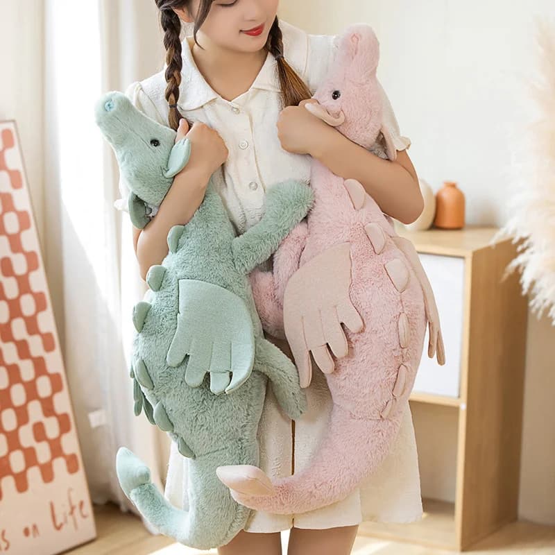 Figurine d'action de dragon volant, jouet en peluche, ailes de dinosaure volantes, chiffon beurre bl