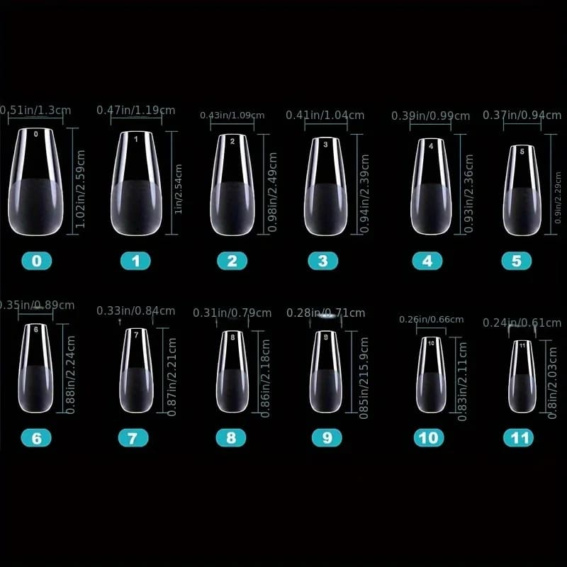 600 pièces couverture complète presse sur les pointes des ongles Stiletto amande carré cercueil fran