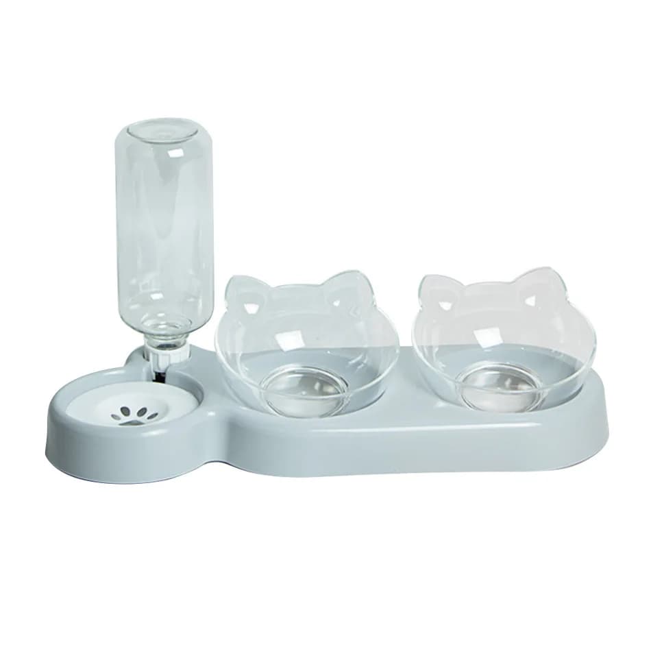 Fournitures pour animaux de compagnie Bols surélevés pour chats et chiens Mangeoires doubles durable