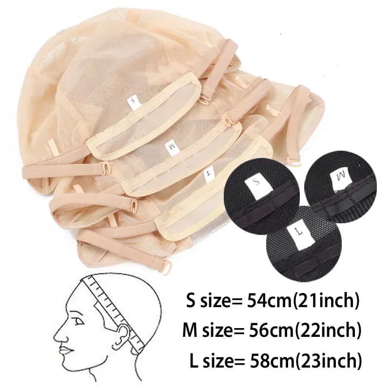 Bonnet de perruque avant en dentelle pour la fabrication de perruques avec sangle réglable, bonnet d