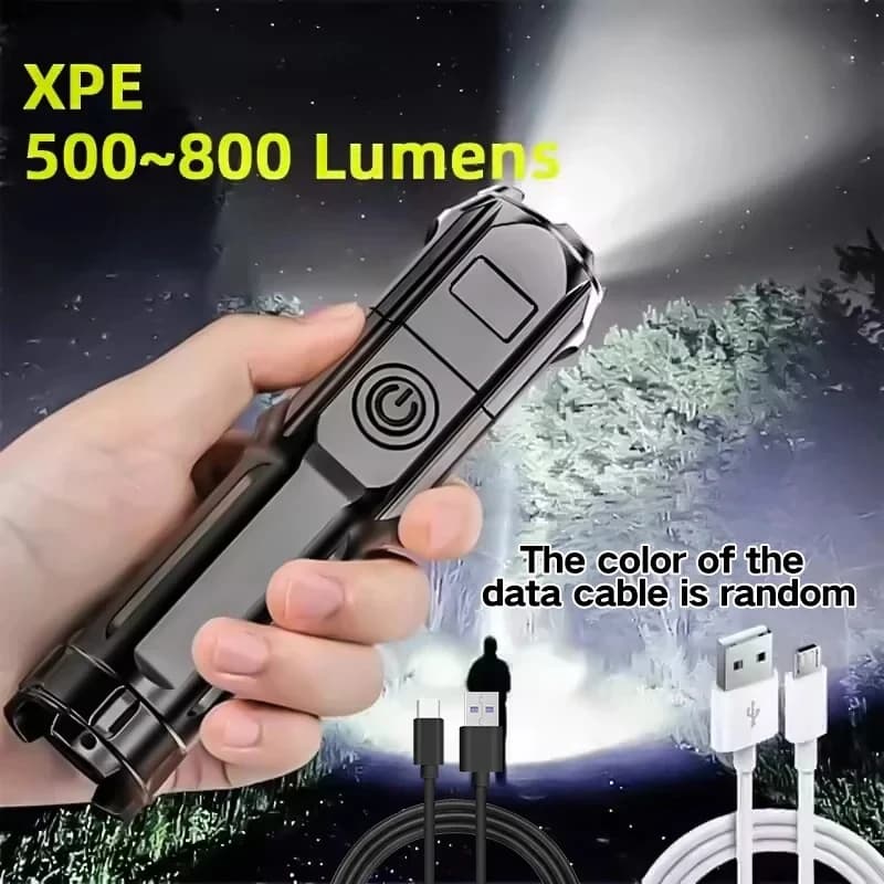 Lampes de poche télescopiques portables à n'aime LED, lampe de poche de camping à longue portée, bud