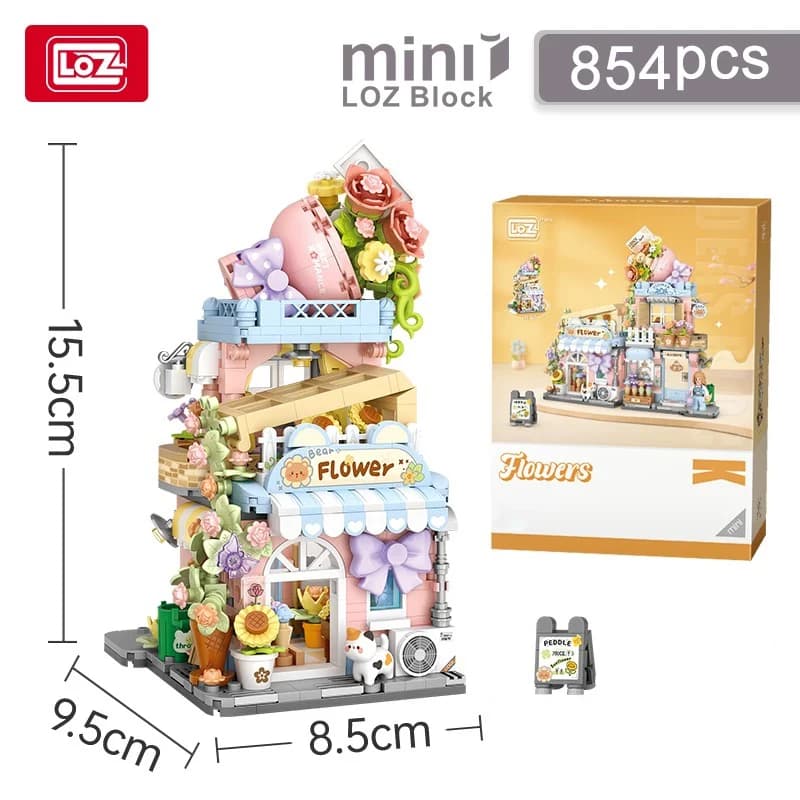 Ours LOZ-4801 Modèle de maison de construction Tokyo oyaki décennie s de construction pour enfants, 