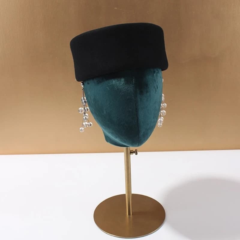 Béret en laine de haute qualité pour femmes, chapeau de pilulier rétro britannique, Fedoras français