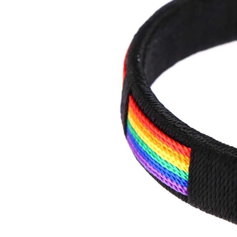 Bracelets arc-en-ciel pour lesbiennes, gays, bisexuels, bracelet ouvert pour couple arc-en-ciel