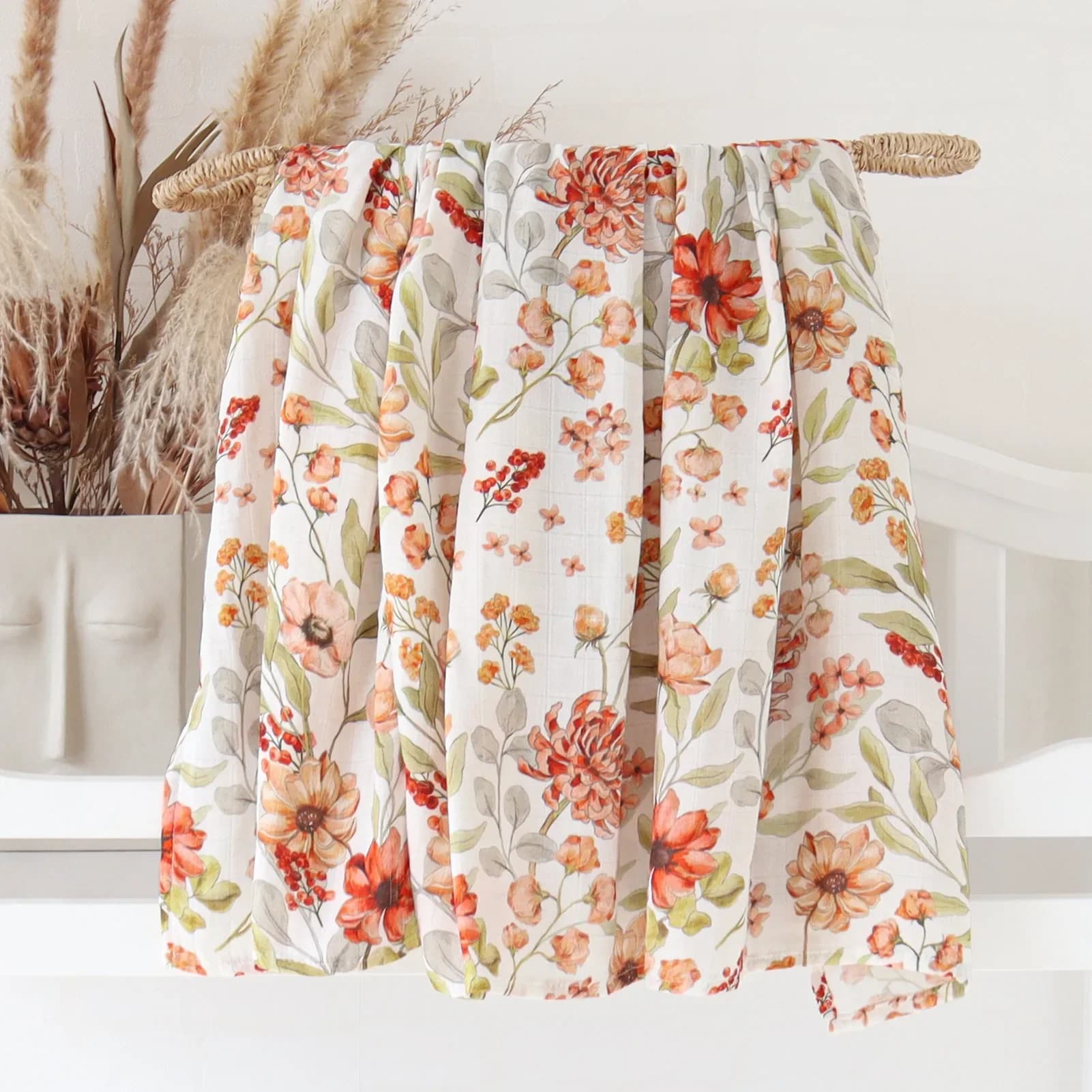 Couverture Douce en Coton et Bambou pour Bébé, Super Mousseline, Emmaillotage Rond, Poussette, Couve
