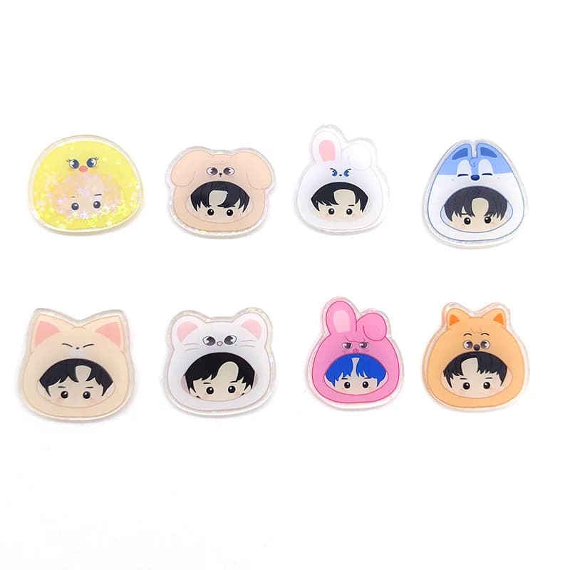 Broche en acrylique KPOP, accessoires mignons à la mode pour vêtements et sacs à dos, cadeaux pour f
