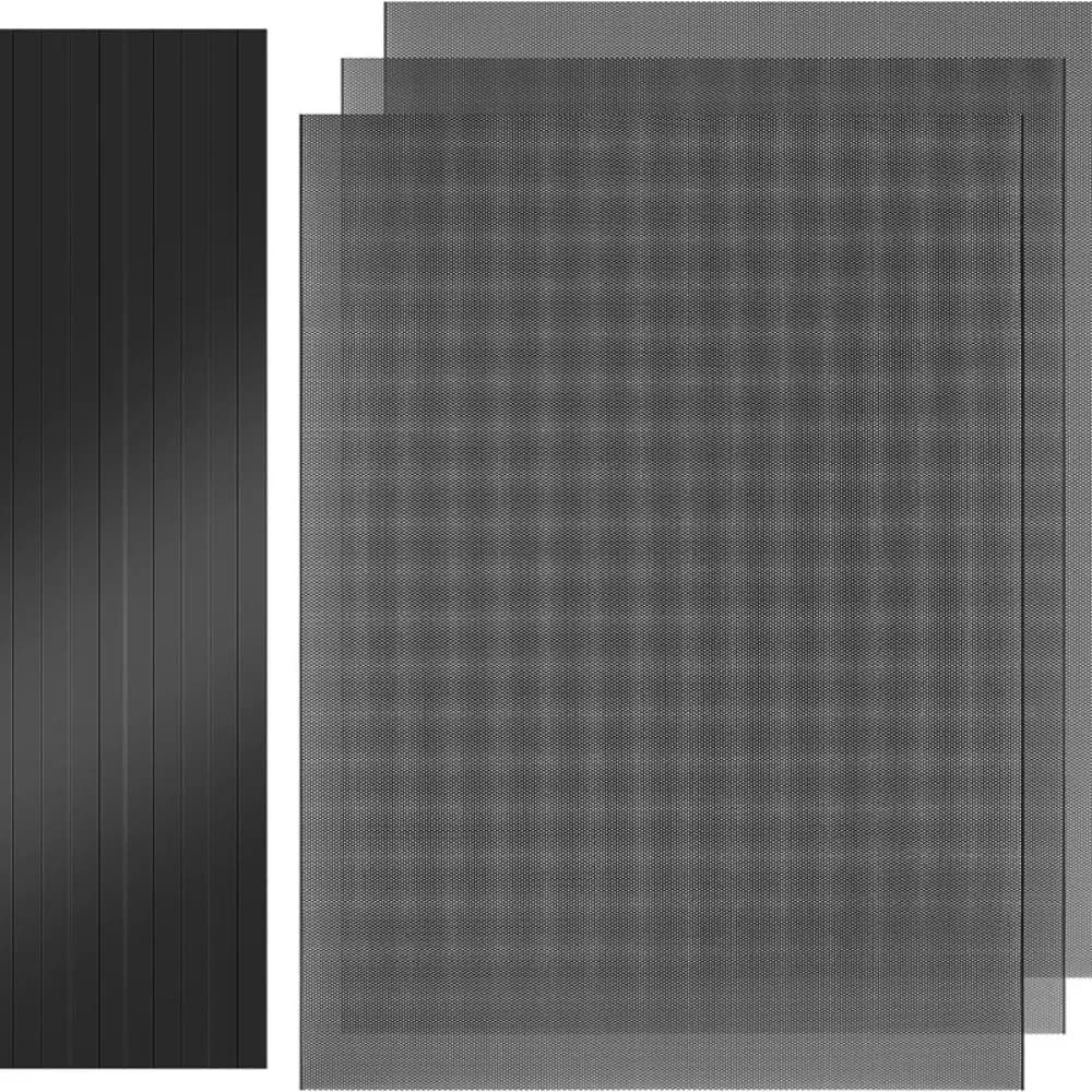 1M bricolage PC boîtier poussière maille filtre PVC anti-poussière maille filtre couverture noir ord