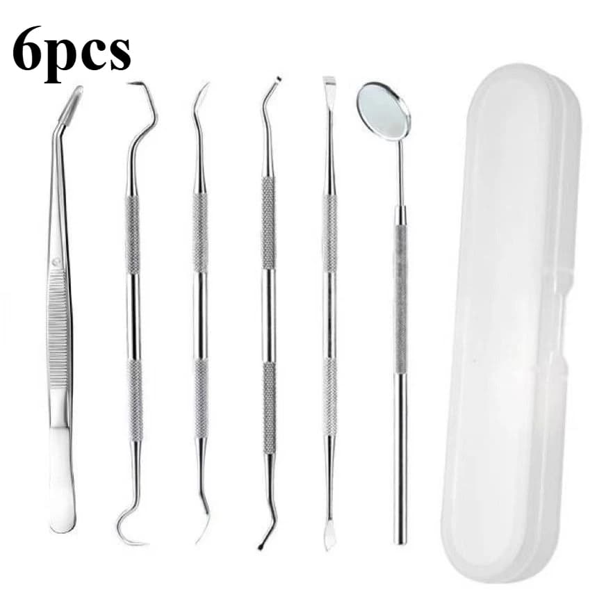 3/4/5/6/7 pièces outils de dentiste professionnel en acier inoxydable dissolvant de tartre cure-dent