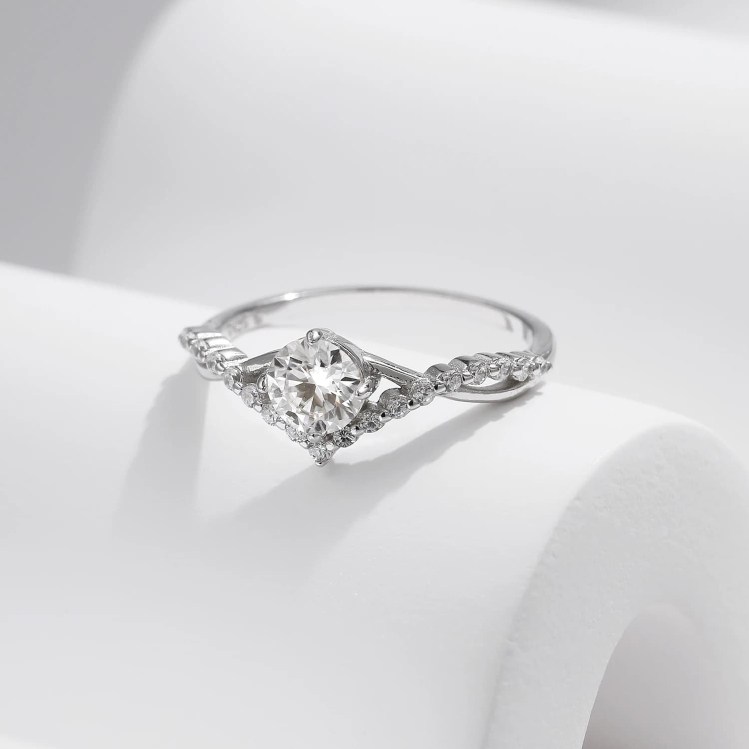 MODIAN couronne D couleur Moissanite bague délicate laboratoire diamant bague 925 en argent Sterling