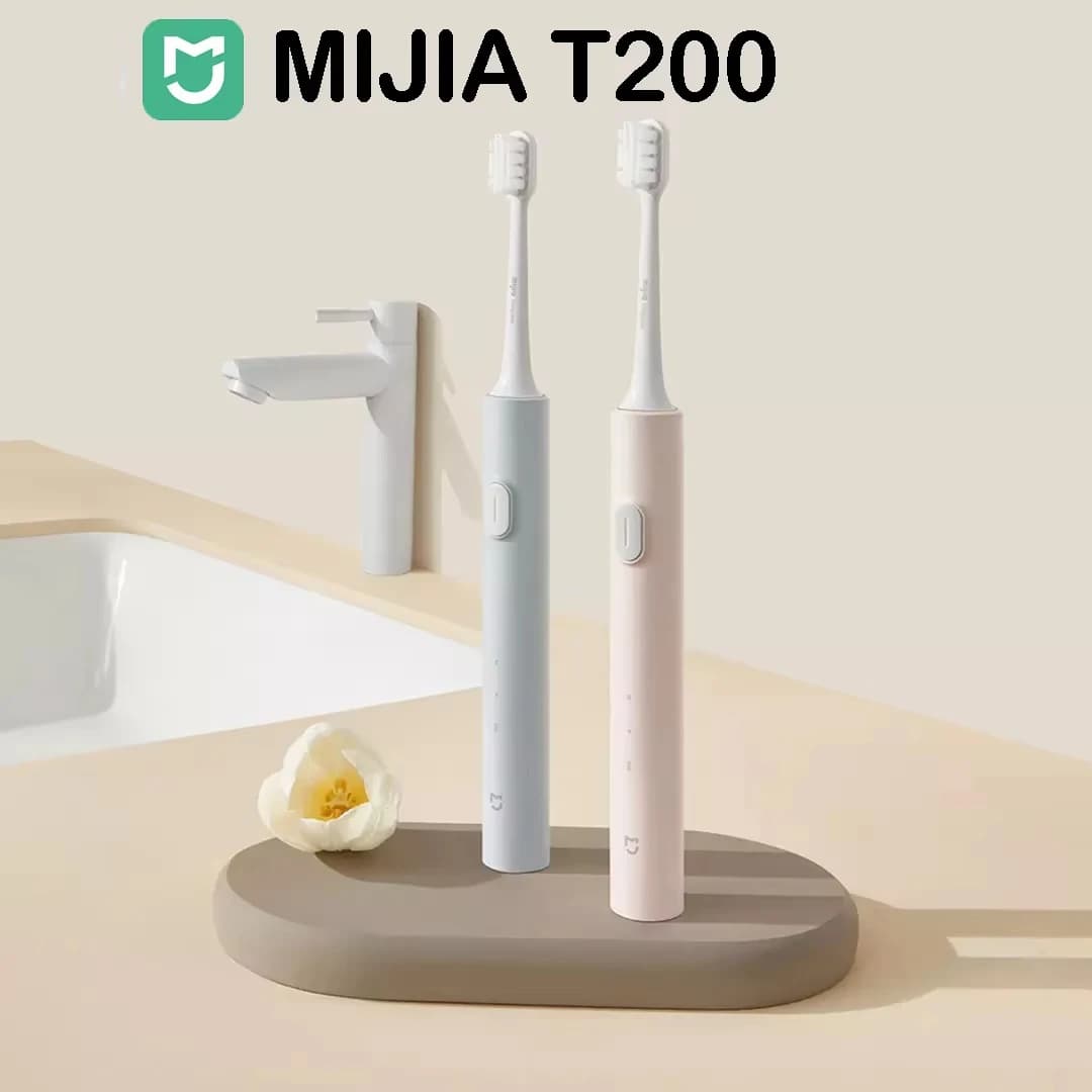 Brosse à dents électrique sonique Mijia originale T200, charge de type C, étanche IPX7, poils antiba