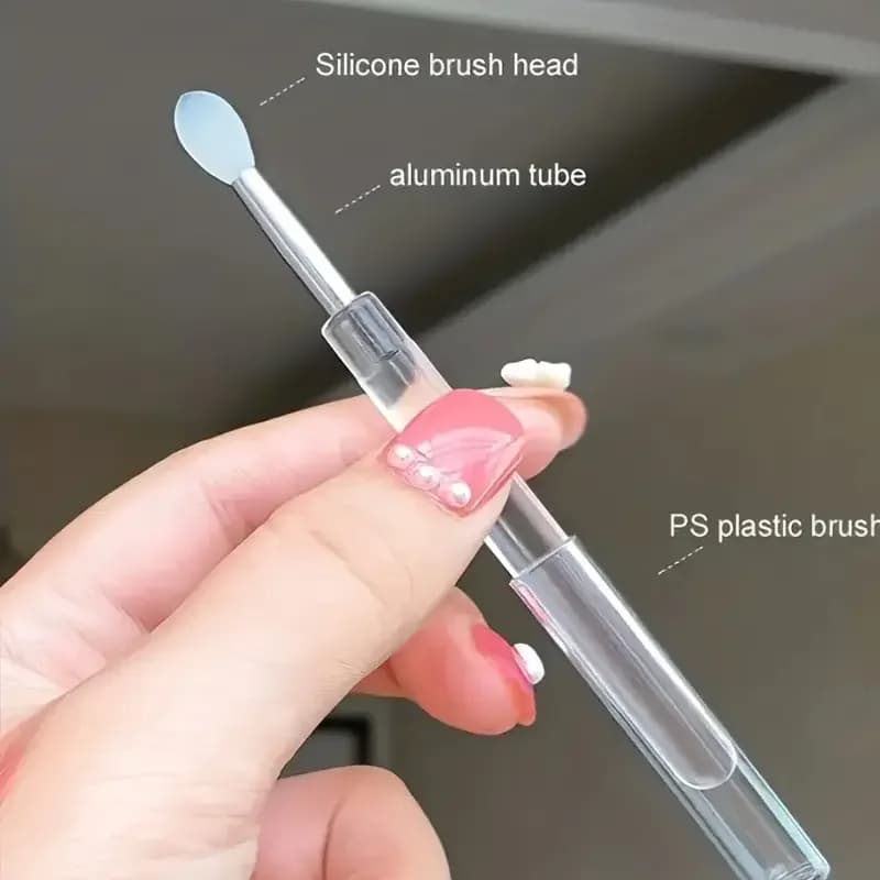 Brosse à lèvres Portable en Silicone avec couvercle, applicateur de baume à lèvres multifonctionnel 