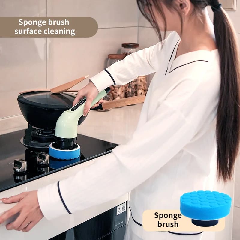 Brosse de nettoyage électrique 9 en 1, épurateur de nettoyage à rotation électrique, outils de netto
