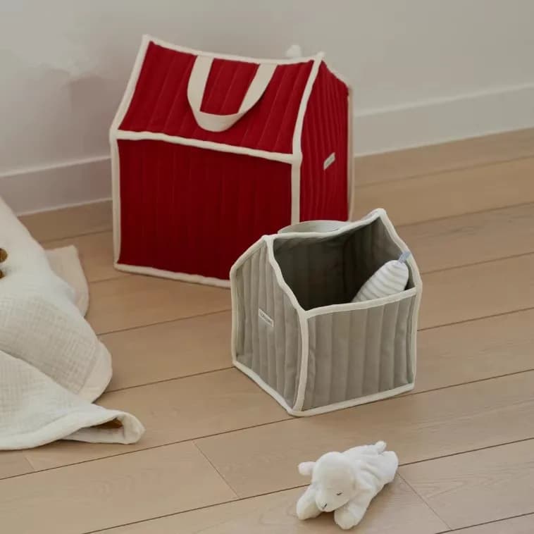 Sac de rangement en coton style maison, organisateur de vêtements et jouets pour bébé, grande capaci
