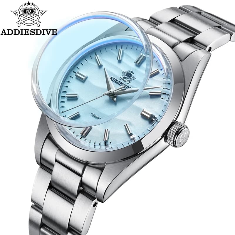 ADDIESDIVE-Montre-bracelet en acier inoxydable pour homme, montres à quartz étanches, cadran de sabl