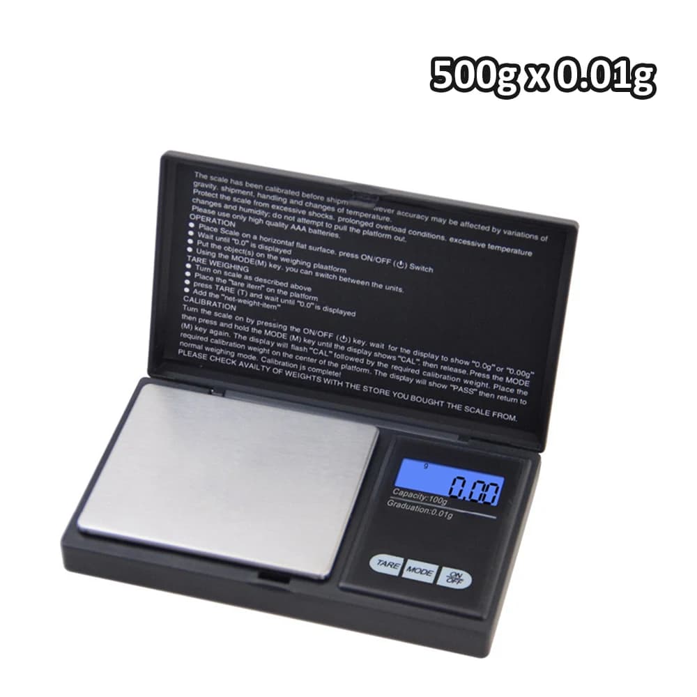 0.01g bijoux Mini Balance électronique en acier inoxydable Balance de poche numérique Balance en gra