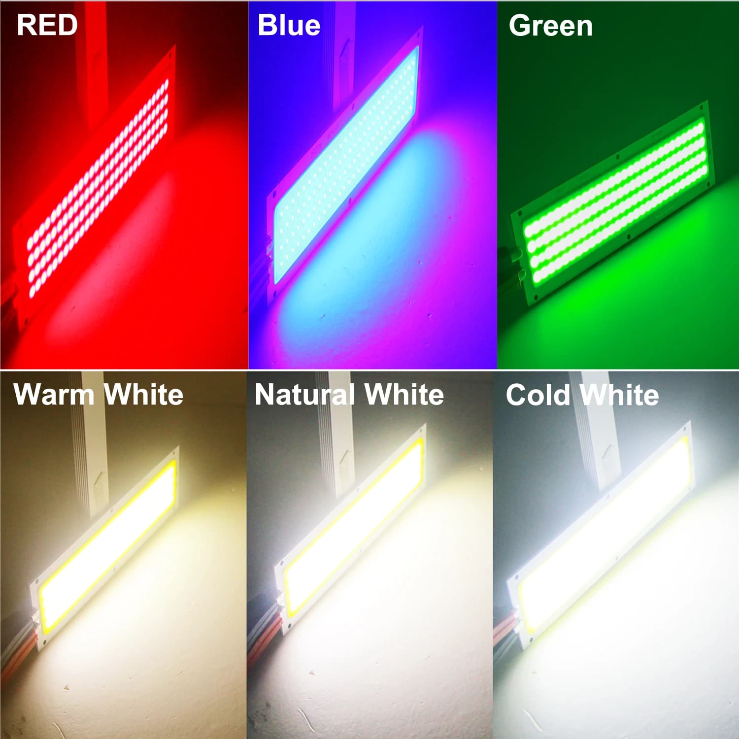 DC 12V LED COB 12W puce Source de lumière bande ampoule panneau chaud naturel froid blanc bleu rouge
