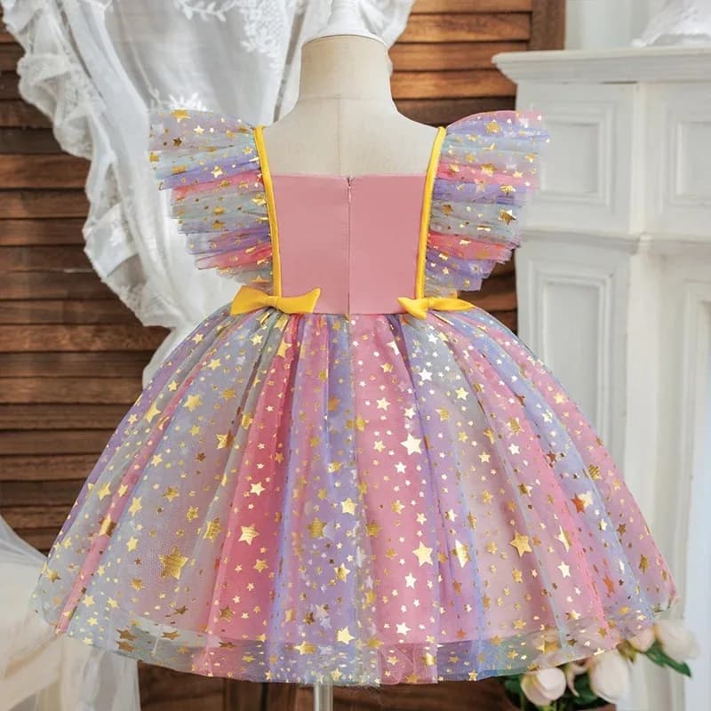 Robe de princesse K-Pop Hunters Zoey Rumi pour filles, robe de soirée formelle à sequins, volants et
